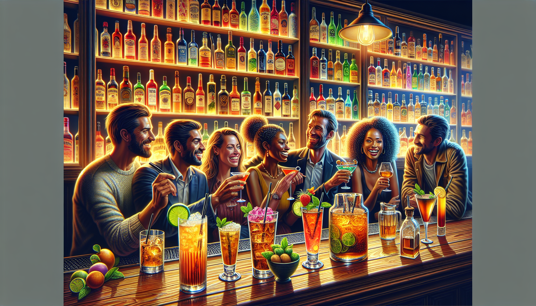A conceptual illustration representing Introduction - The Alcohol Adventure Begins. Visualize the main ideas: . Creative but clear representation of the concept. Style: photorealistic. high quality, detailed, professional, clean composition, good lighting, sharp focus, well-composed. high quality, professional, detailed, well-composed