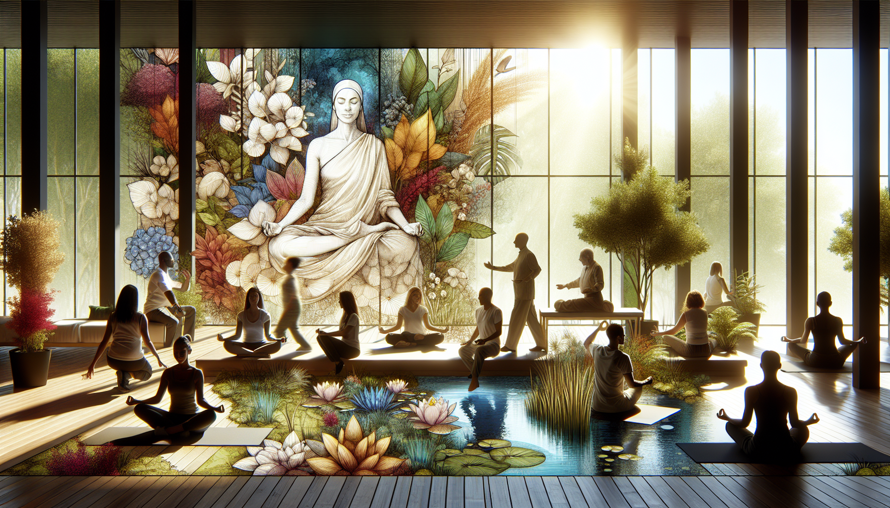 A conceptual illustration representing Comprehensive Wellness Services. Visualize the main ideas: . Creative but clear representation of the concept. Style: photorealistic. high quality, detailed, professional, clean composition, good lighting, sharp focus, well-composed. high quality, professional, detailed, well-composed, no words