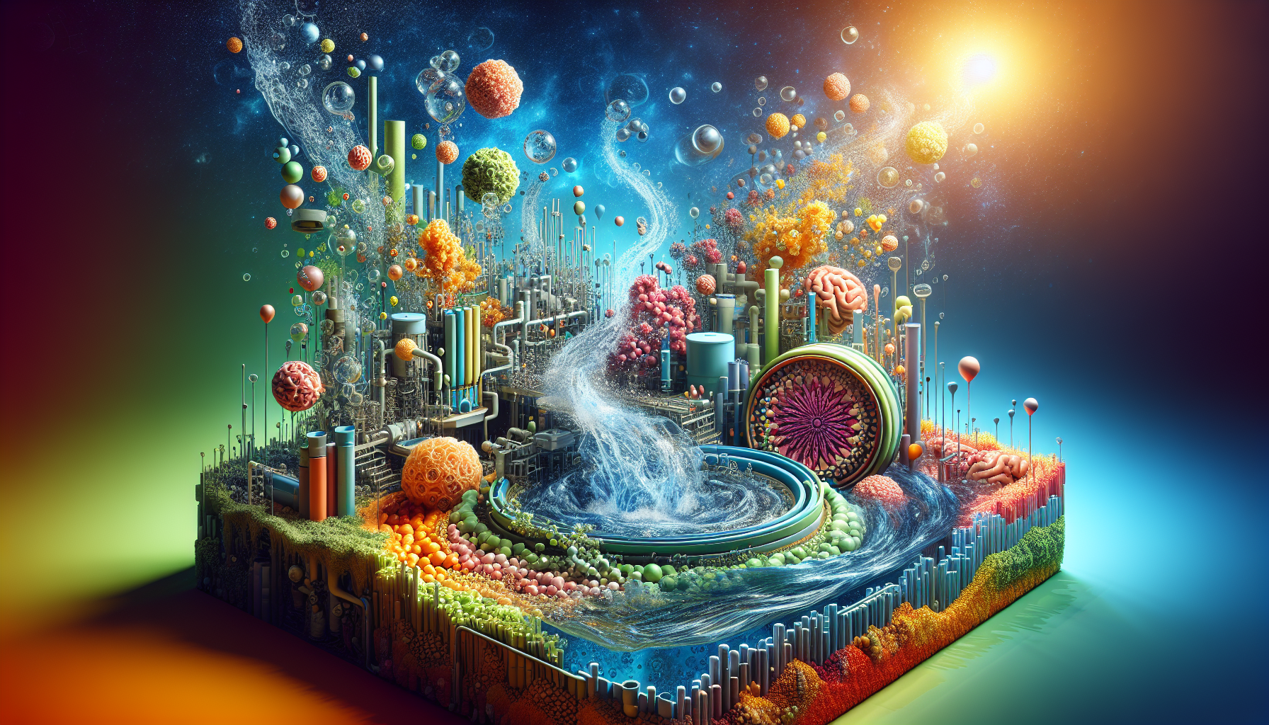 A conceptual illustration representing Elimination and Excretion. Visualize the main ideas: . Creative but clear representation of the concept. Style: photorealistic. high quality, detailed, professional, clean composition, good lighting, sharp focus, well-composed. high quality, professional, detailed, well-composed