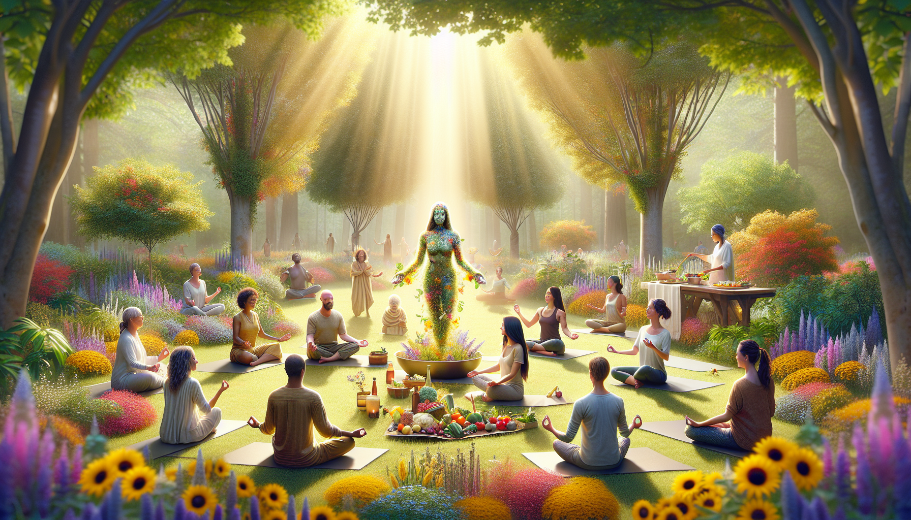 A conceptual illustration representing Join Our Wellness Community. Visualize the main ideas: . Creative but clear representation of the concept. Style: photorealistic. high quality, detailed, professional, clean composition, good lighting, sharp focus, well-composed. high quality, professional, detailed, well-composed, no words