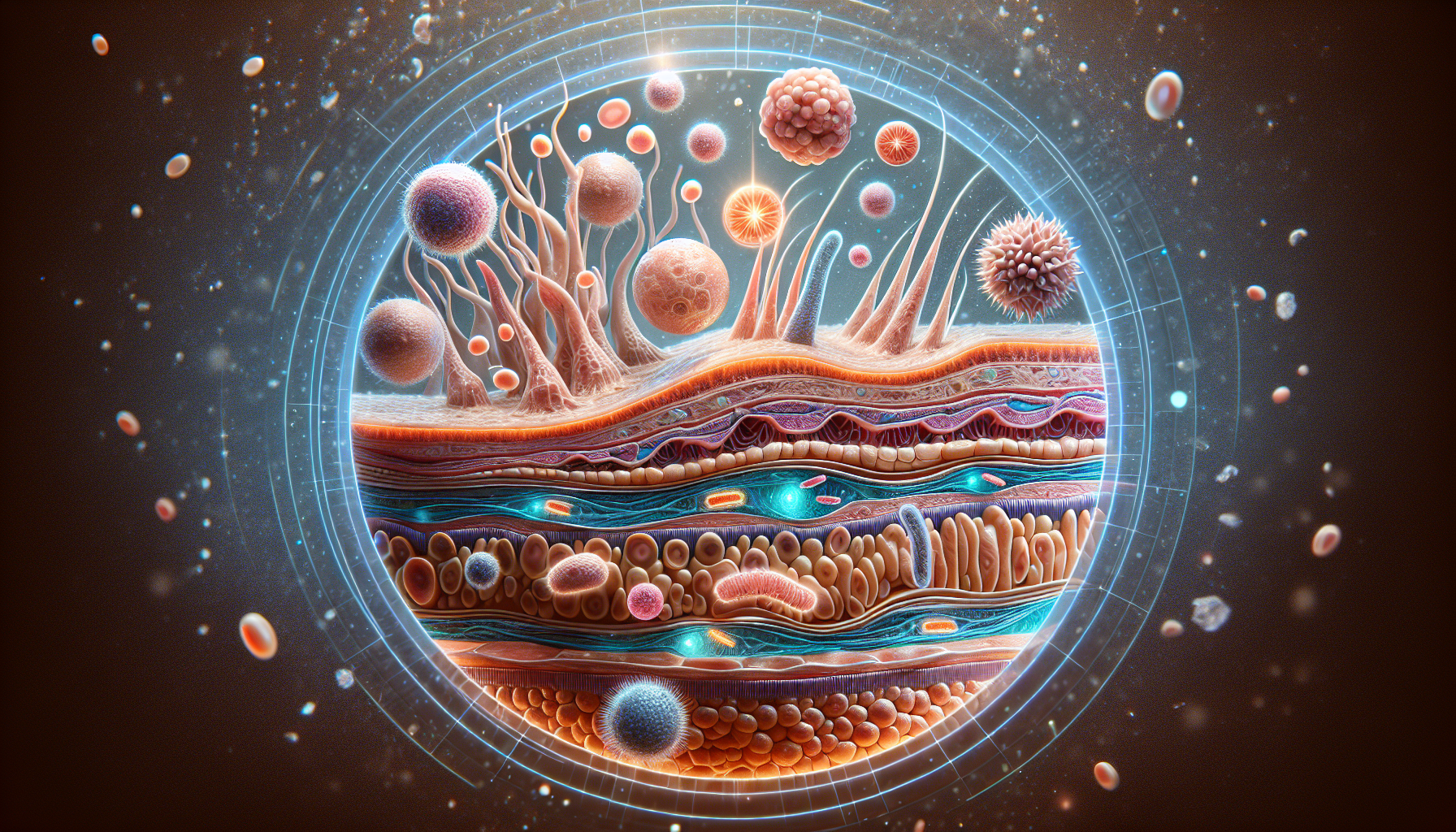 A conceptual illustration representing The Basics of Skin Regeneration. Visualize the main ideas: . Creative but clear representation of the concept. Style: photorealistic. high quality, detailed, professional, clean composition, good lighting, sharp focus, well-composed. high quality, professional, detailed, well-composed