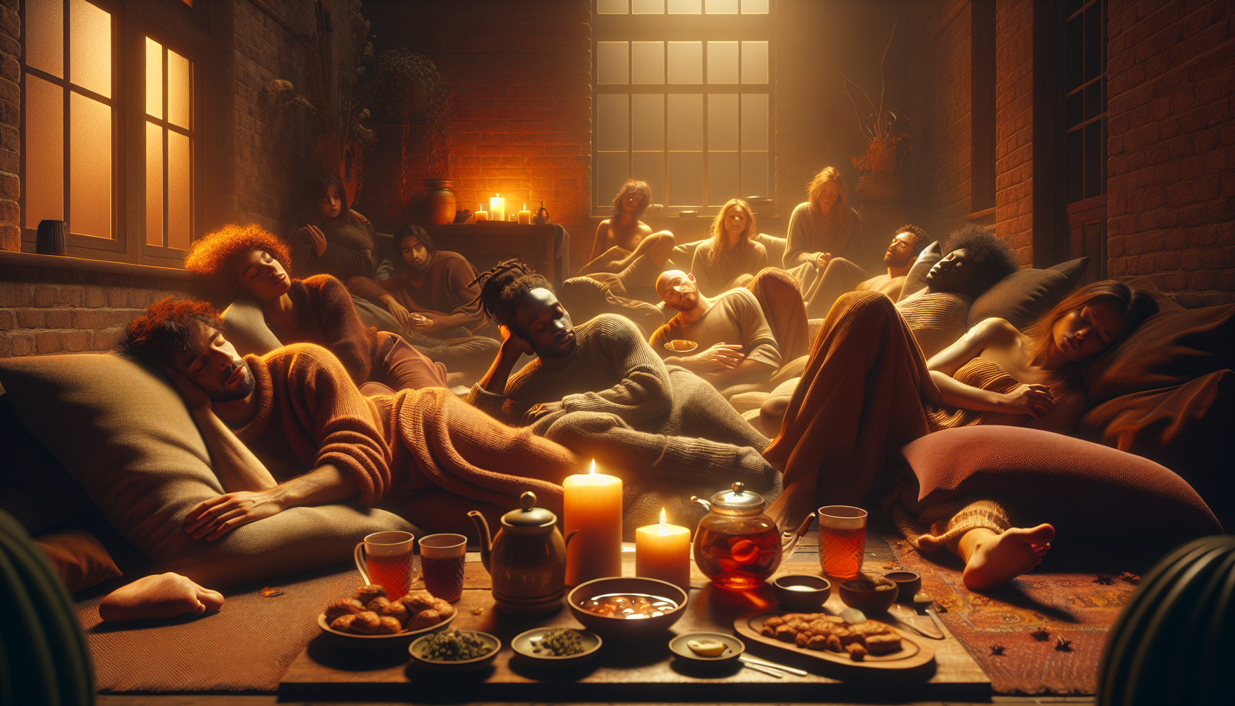 A conceptual illustration representing Conclusion: Embracing the After-Meal Slump. Visualize the main ideas: . Creative but clear representation of the concept. Style: photorealistic. high quality, detailed, professional, clean composition, good lighting, sharp focus, well-composed. high quality, professional, detailed, well-composed