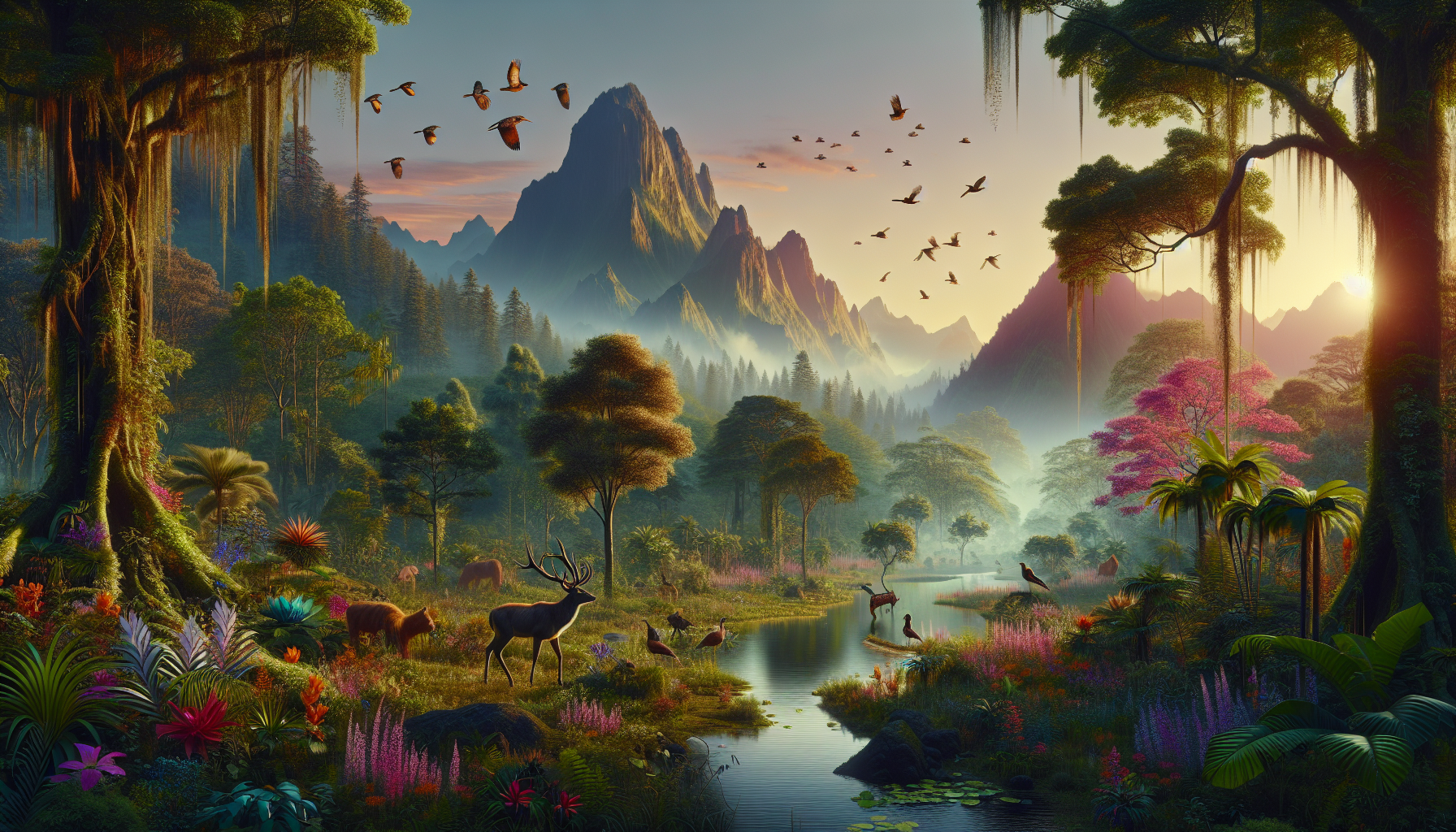 A conceptual illustration representing Introduction - A Journey into the Wild Heart of St. George. Visualize the main ideas: . Creative but clear representation of the concept. Style: photorealistic. high quality, detailed, professional, clean composition, good lighting, sharp focus, well-composed. high quality, professional, detailed, well-composed, no words