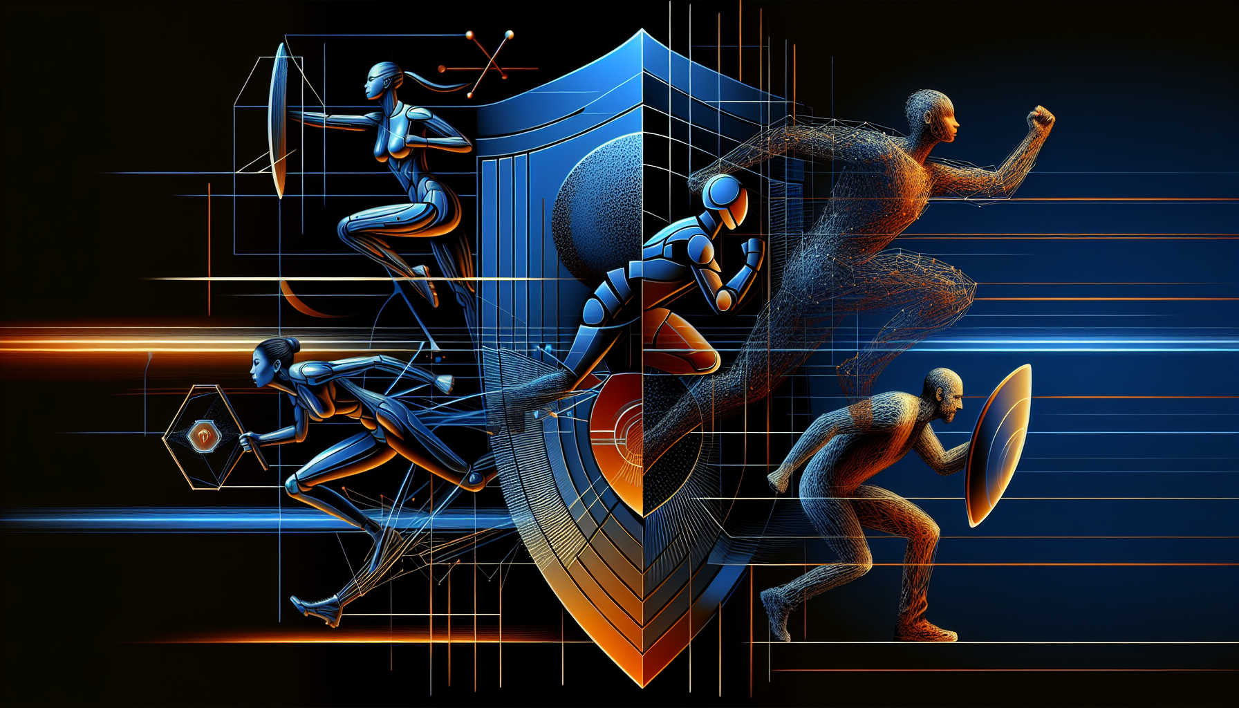 A conceptual illustration representing The First Line of Defense. Visualize the main ideas: . Creative but clear representation of the concept. Style: Visual Theme: Clean, modern aesthetic with high contrast and vibrant energy. Emphasize the intersect. high quality, detailed, professional, clean composition, good lighting, sharp focus, well-composed. high quality, professional, detailed, well-composed