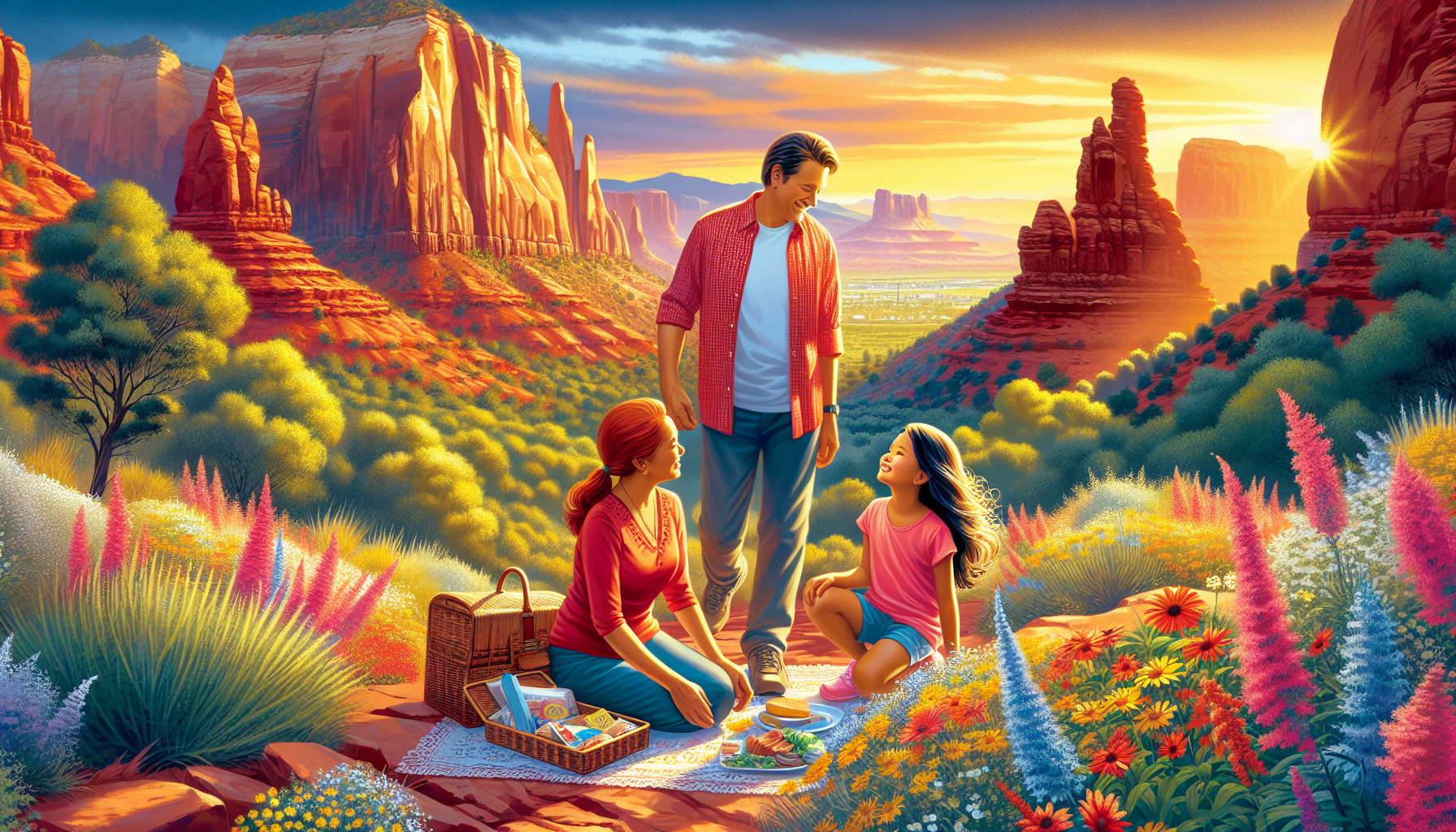 A conceptual illustration representing Conclusion: Crafting Lasting Memories in St. George. Visualize the main ideas: . Creative but clear representation of the concept. Style: photorealistic. high quality, detailed, professional, clean composition, good lighting, sharp focus, well-composed. high quality, professional, detailed, well-composed, no words