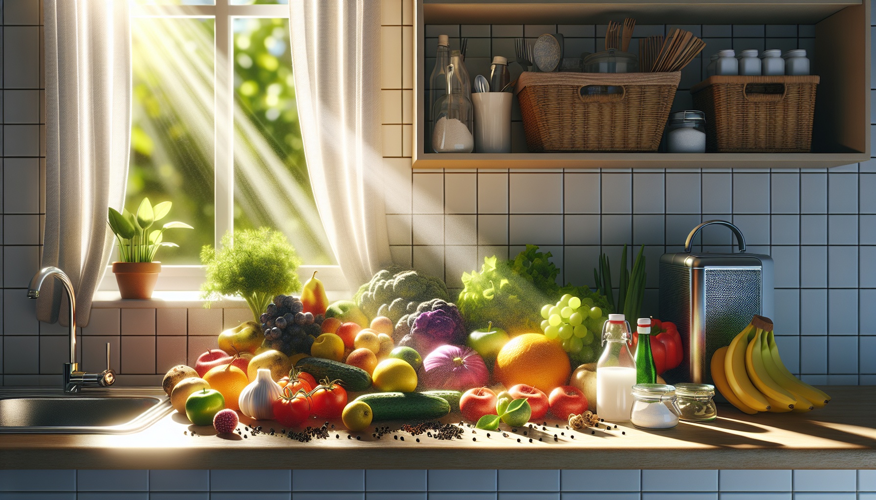 A conceptual illustration representing Preventing Mold on Food. Visualize the main ideas: . Creative but clear representation of the concept. Style: photorealistic. high quality, detailed, professional, clean composition, good lighting, sharp focus, well-composed. high quality, professional, detailed, well-composed