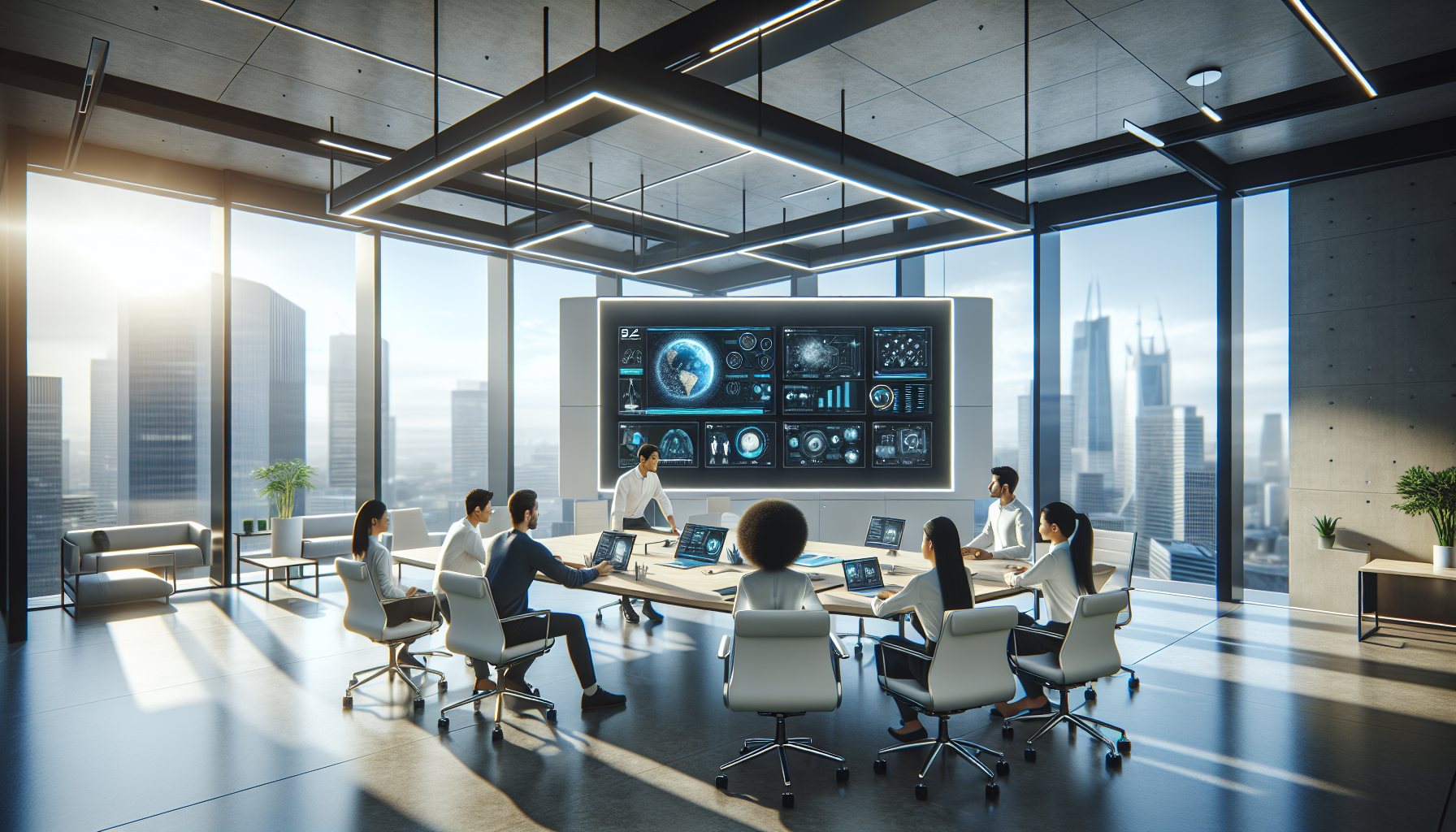 A professional product showcase or technology demonstration for The Role of Technology in Enhancing Collaboration. Highlight . Clean, modern presentation with focus on functionality and design. Style: photorealistic. high quality, detailed, professional, clean composition, good lighting, sharp focus, well-composed. high quality, professional, detailed, well-composed