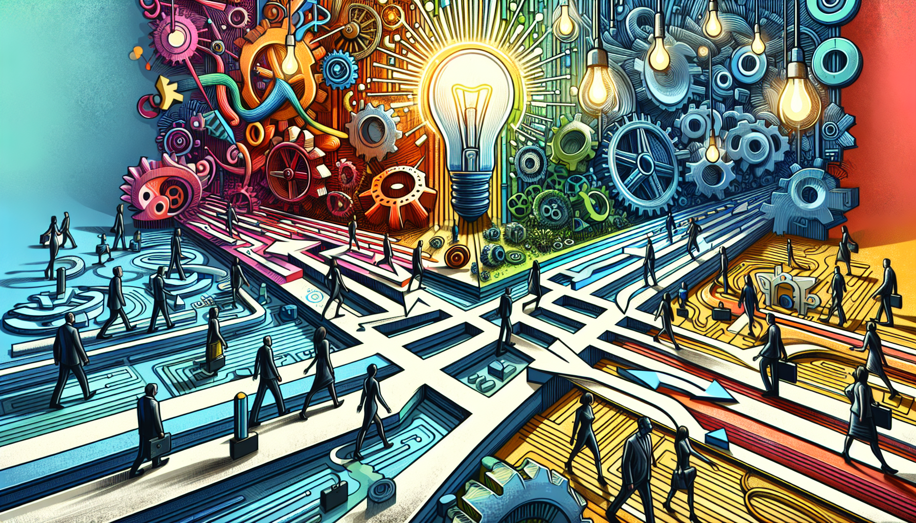 A conceptual illustration representing Challenges and Considerations. Visualize the main ideas: . Creative but clear representation of the concept. Style: Visual Theme: Clean, modern aesthetic with high contrast and vibrant energy. Emphasize the intersect. high quality, detailed, professional, clean composition, good lighting, sharp focus, well-composed. high quality, professional, detailed, well-composed