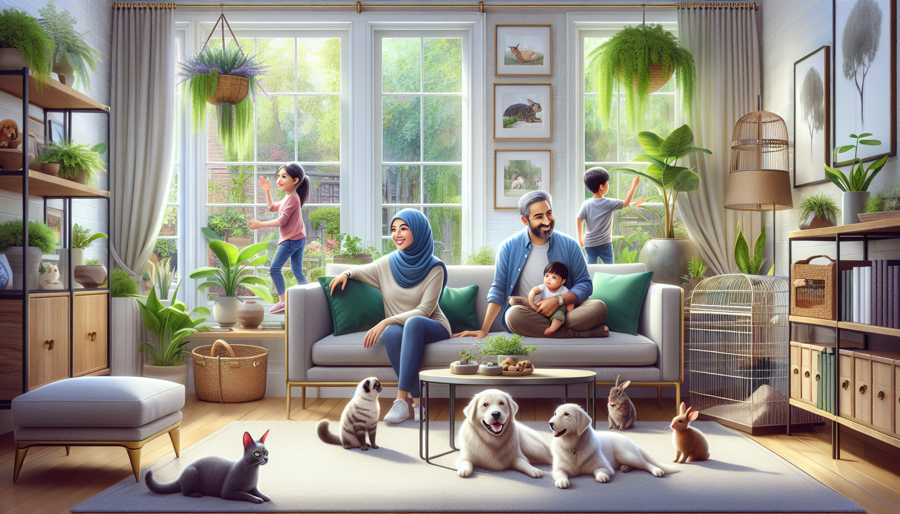 A conceptual illustration representing Finding the Perfect Pet-Friendly Rental. Visualize the main ideas: . Creative but clear representation of the concept. Style: photorealistic. high quality, detailed, professional, clean composition, good lighting, sharp focus, well-composed. high quality, professional, detailed, well-composed, no words