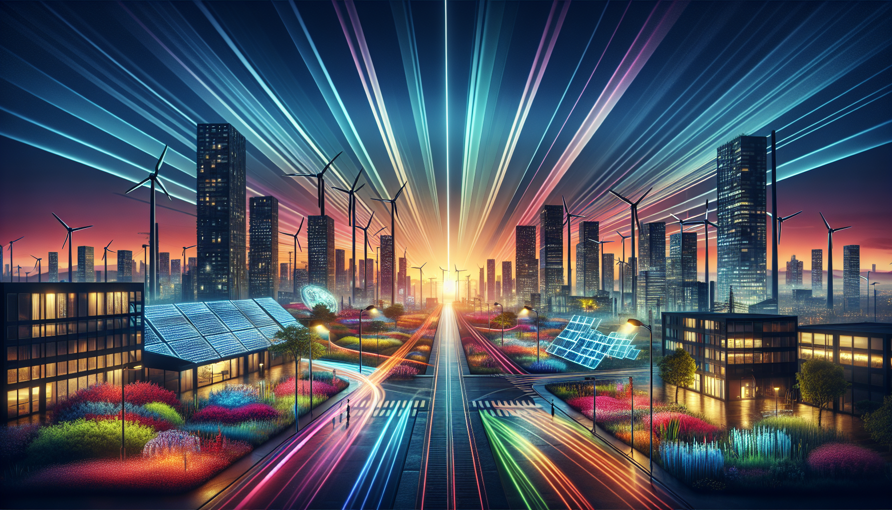 A conceptual illustration representing Illuminate with Efficiency. Visualize the main ideas: . Creative but clear representation of the concept. Style: Visual Theme: Clean, modern aesthetic with high contrast and vibrant energy. Emphasize the intersect. high quality, detailed, professional, clean composition, good lighting, sharp focus, well-composed. high quality, professional, detailed, well-composed