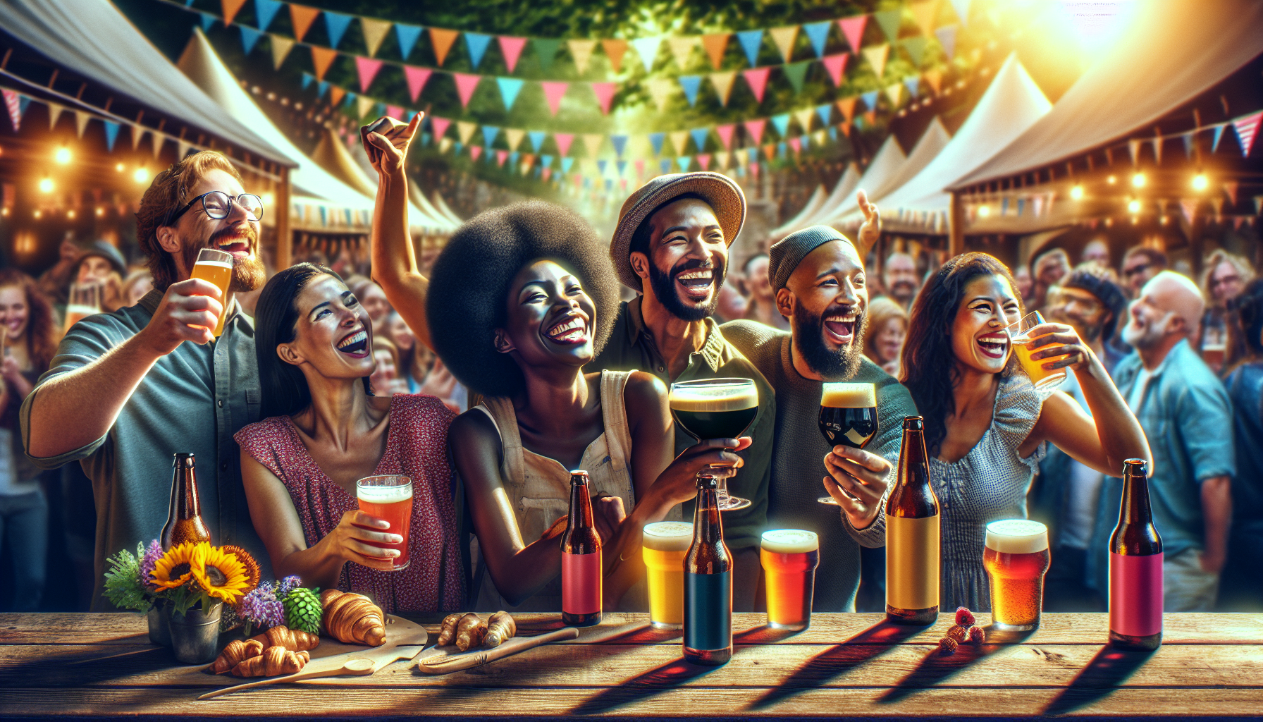 A conceptual illustration representing Conclusion - Cheers to St. George's Craft Beer Scene. Visualize the main ideas: . Creative but clear representation of the concept. Style: photorealistic. high quality, detailed, professional, clean composition, good lighting, sharp focus, well-composed. high quality, professional, detailed, well-composed, no words