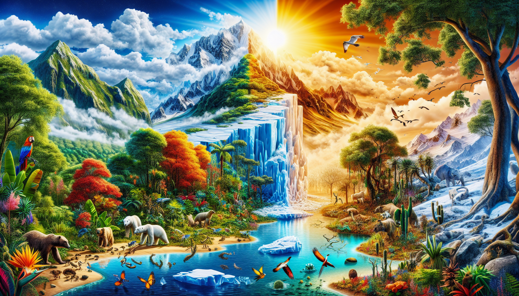 A conceptual illustration representing Temperature Sensitivity and Climate Interactions. Visualize the main ideas: . Creative but clear representation of the concept. Style: photorealistic. high quality, detailed, professional, clean composition, good lighting, sharp focus, well-composed. high quality, professional, detailed, well-composed