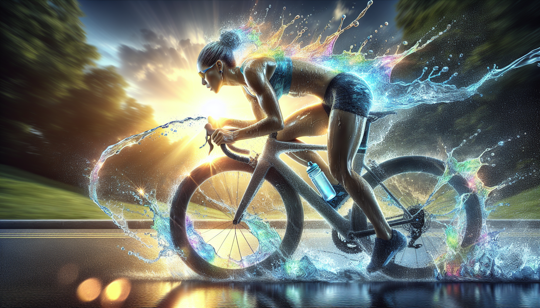 A conceptual illustration representing Conclusion - Hydration: Your Performance Ally. Visualize the main ideas: . Creative but clear representation of the concept. Style: photorealistic. high quality, detailed, professional, clean composition, good lighting, sharp focus, well-composed. high quality, professional, detailed, well-composed