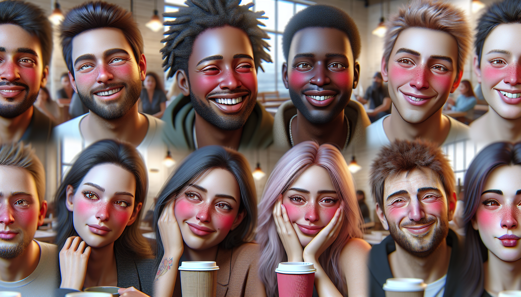 A conceptual illustration representing Emotional Triggers of Blushing. Visualize the main ideas: . Creative but clear representation of the concept. Style: photorealistic. high quality, detailed, professional, clean composition, good lighting, sharp focus, well-composed. high quality, professional, detailed, well-composed