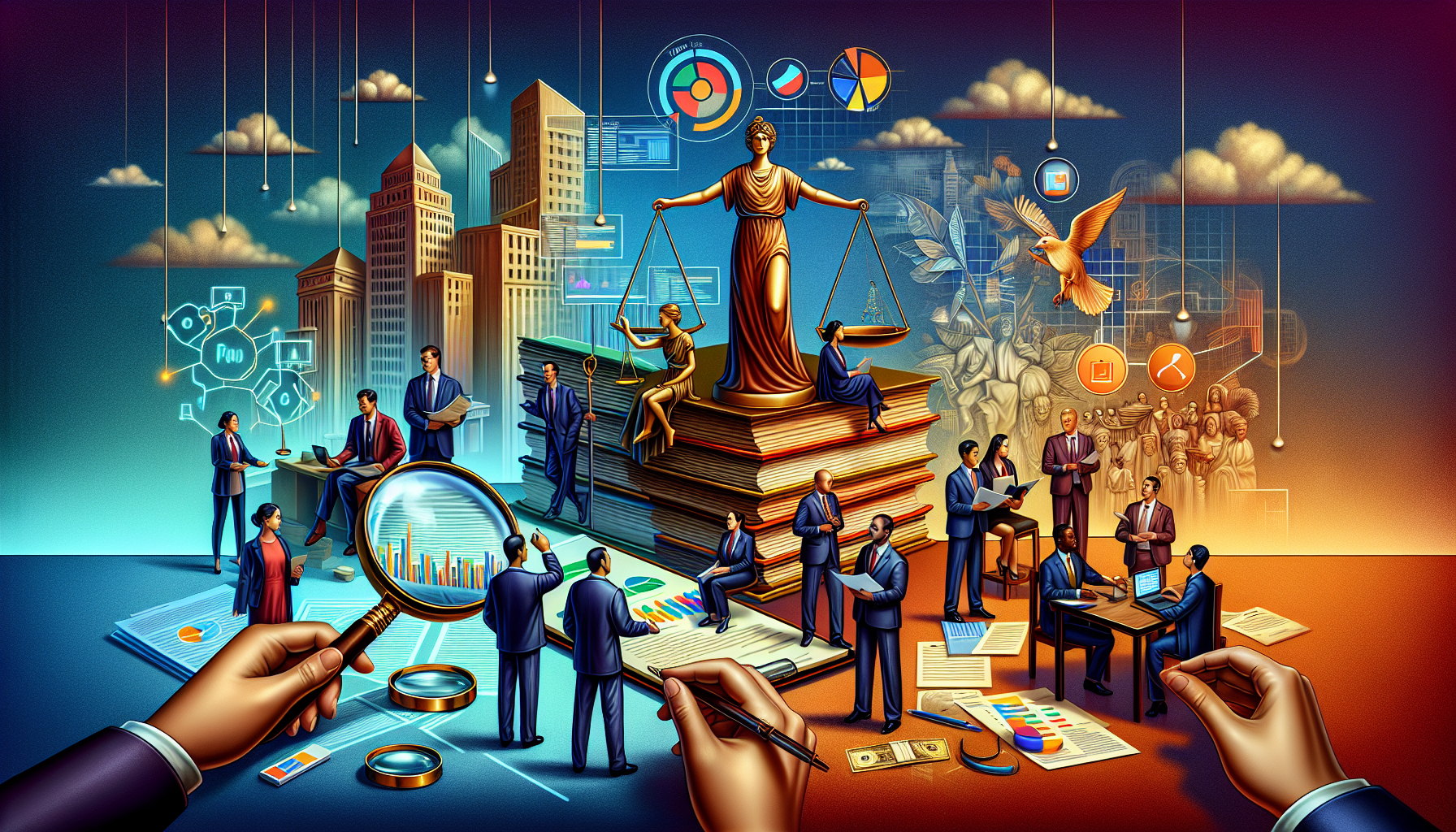 A conceptual illustration representing The Genesis of Due Diligence. Visualize the main ideas: . Creative but clear representation of the concept. Style: photorealistic. high quality, detailed, professional, clean composition, good lighting, sharp focus, well-composed. high quality, professional, detailed, well-composed