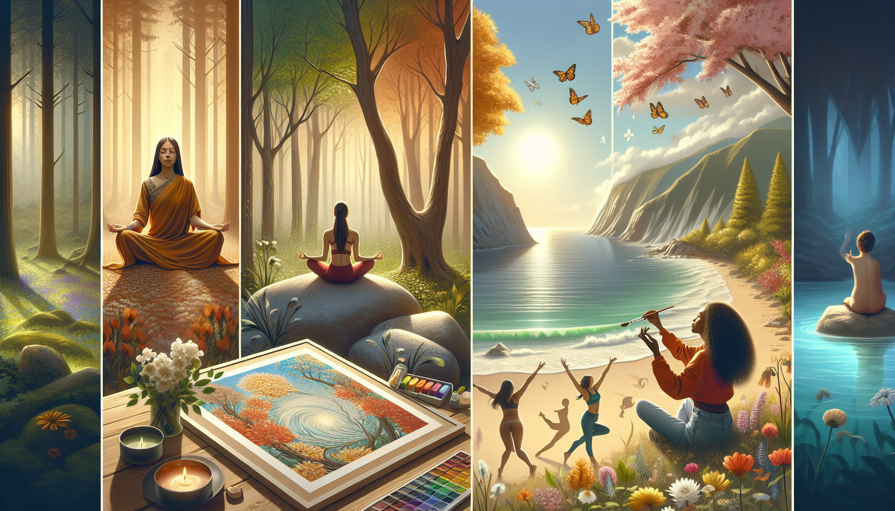 A conceptual illustration representing Techniques for Anxiety Reduction. Visualize the main ideas: . Creative but clear representation of the concept. Style: photorealistic. high quality, detailed, professional, clean composition, good lighting, sharp focus, well-composed. high quality, professional, detailed, well-composed