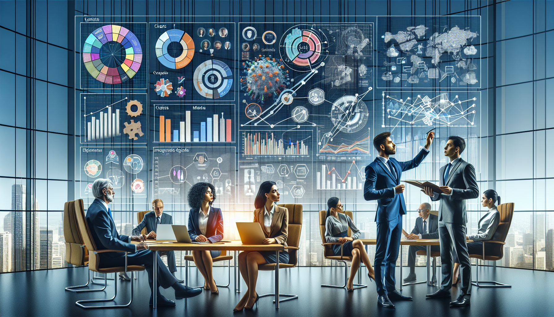 A conceptual illustration representing Types of Visual Aids and Their Applications. Visualize the main ideas: . Creative but clear representation of the concept. Style: photorealistic. high quality, detailed, professional, clean composition, good lighting, sharp focus, well-composed. high quality, professional, detailed, well-composed