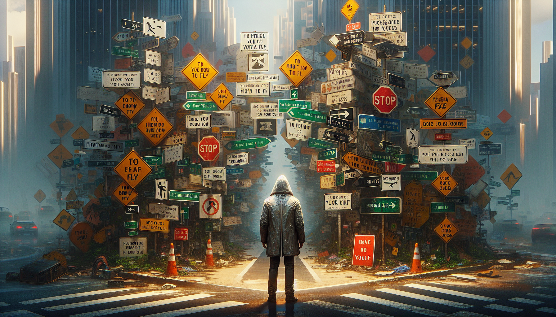 A conceptual illustration representing Defining the Catch-22. Visualize the main ideas: . Creative but clear representation of the concept. Style: photorealistic. high quality, detailed, professional, clean composition, good lighting, sharp focus, well-composed. high quality, professional, detailed, well-composed