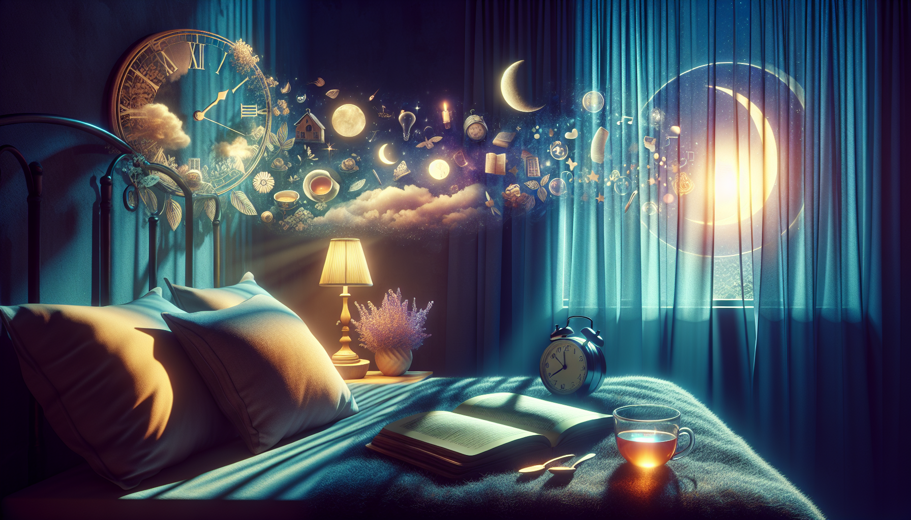 A conceptual illustration representing The Essential Need for Sleep. Visualize the main ideas: . Creative but clear representation of the concept. Style: photorealistic. high quality, detailed, professional, clean composition, good lighting, sharp focus, well-composed. high quality, professional, detailed, well-composed