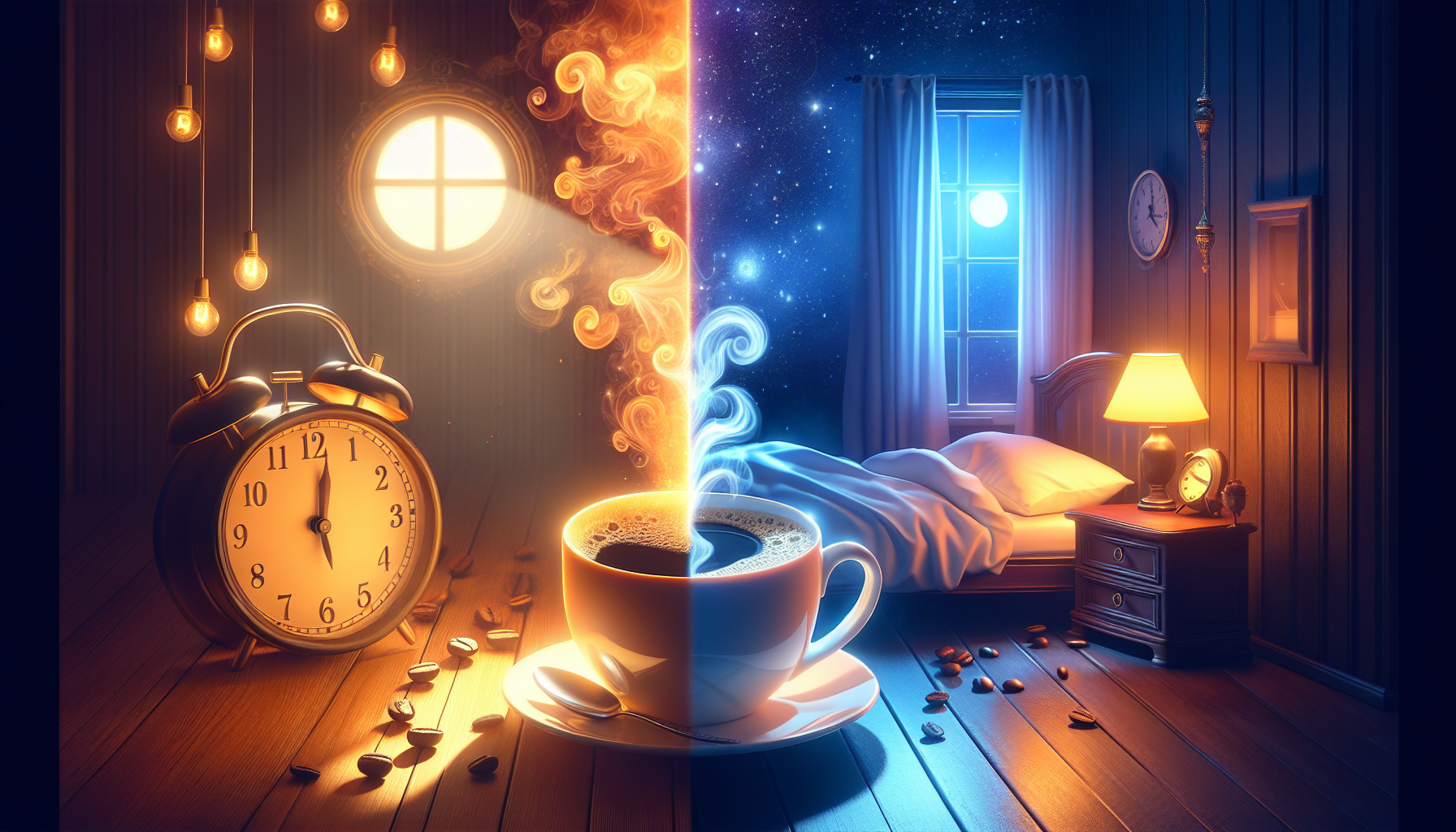 A conceptual illustration representing Timing Matters: When to Avoid Caffeine. Visualize the main ideas: . Creative but clear representation of the concept. Style: photorealistic. high quality, detailed, professional, clean composition, good lighting, sharp focus, well-composed. high quality, professional, detailed, well-composed