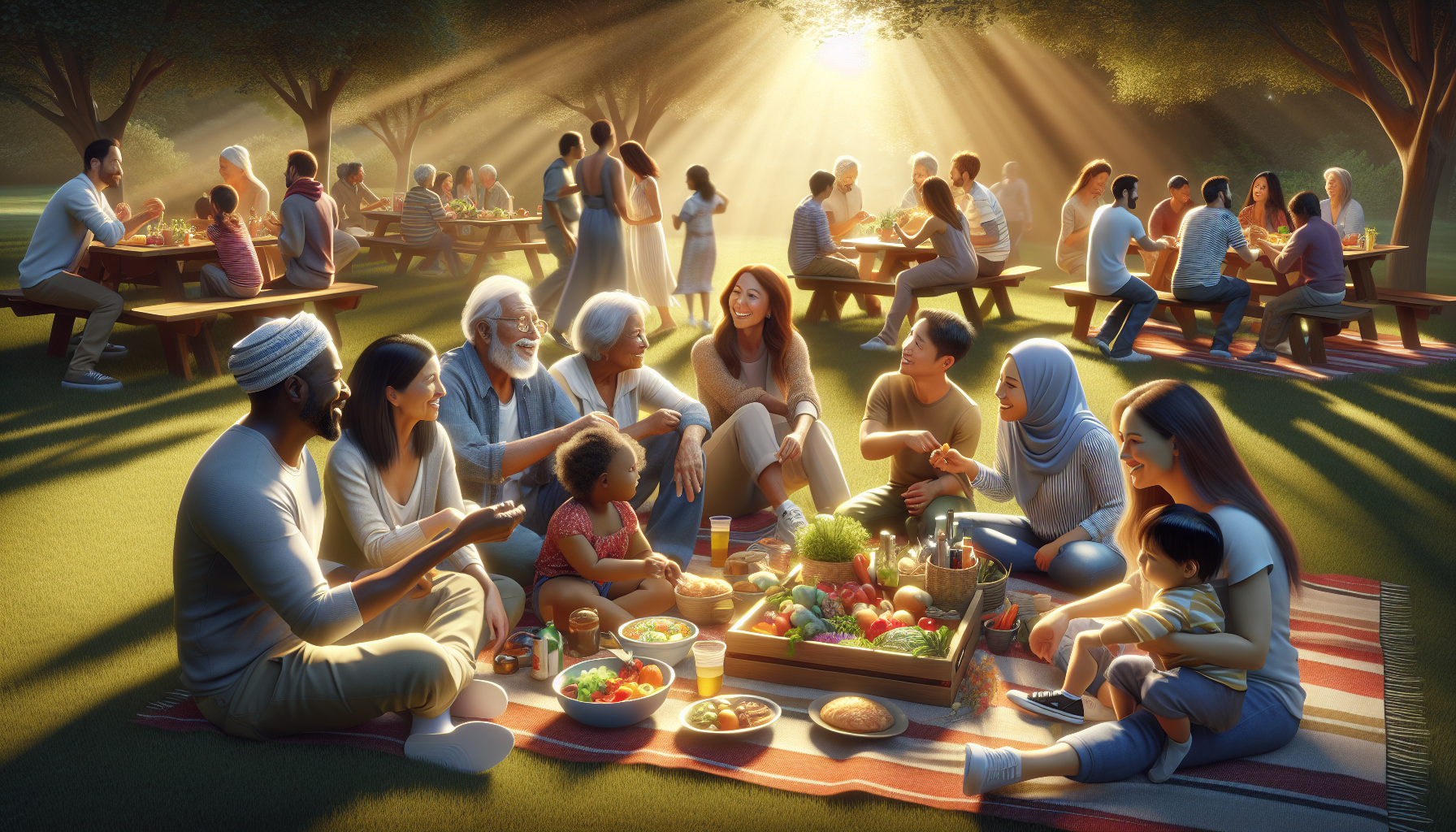 A conceptual illustration representing Foster a Supportive Community. Visualize the main ideas: . Creative but clear representation of the concept. Style: photorealistic. high quality, detailed, professional, clean composition, good lighting, sharp focus, well-composed. high quality, professional, detailed, well-composed