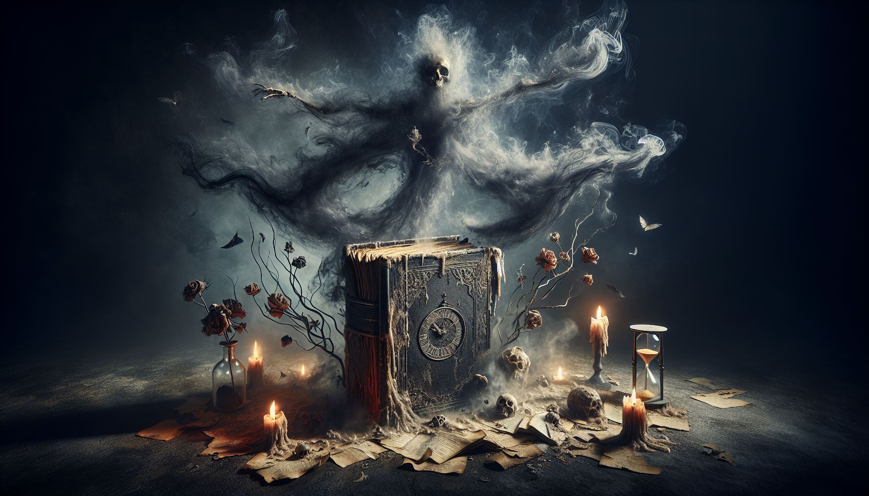 A conceptual illustration representing The Grim Imagery Behind the Phrase. Visualize the main ideas: . Creative but clear representation of the concept. Style: photorealistic. high quality, detailed, professional, clean composition, good lighting, sharp focus, well-composed. high quality, professional, detailed, well-composed